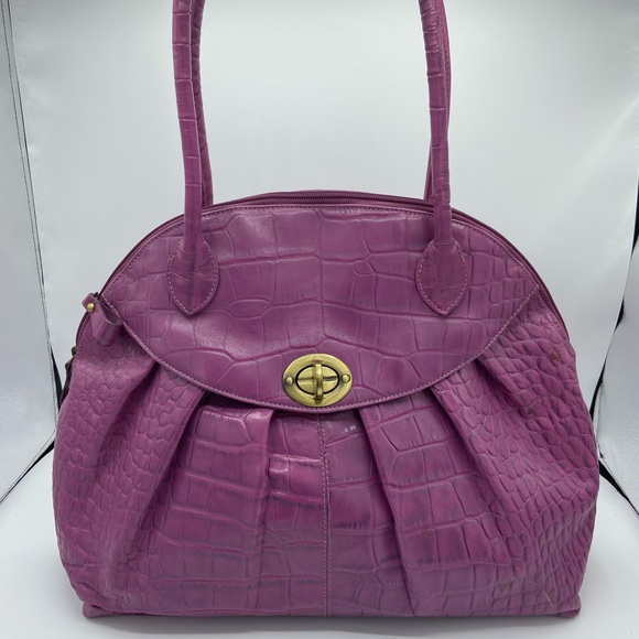 MICHAEL ROME LEARN CROCO EMBOSSED SHOULDER BAG - Picture 3 of 9